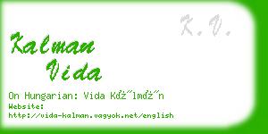 kalman vida business card